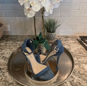 Anne Michelle Blue Denim Heels